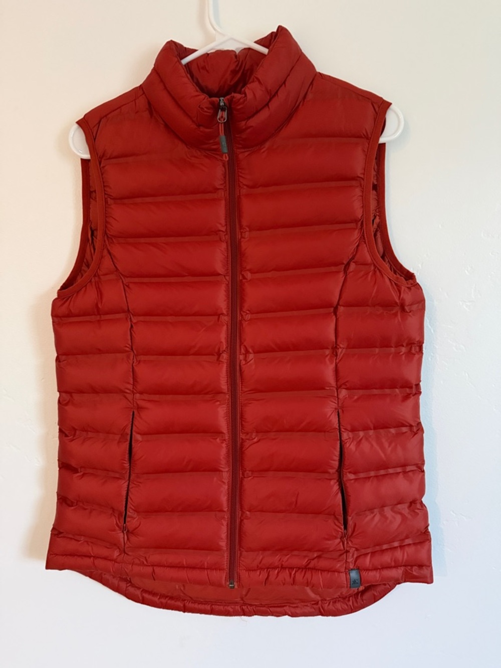 Rust orange Quilted Down Puffer Vest - Women
